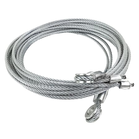 Fleet Engineers Cable Set, Roll-Up Door, Std, 115.00 In. Cable, 5/16 Cable Eye, 7 X 7 Galvanized 025-01088